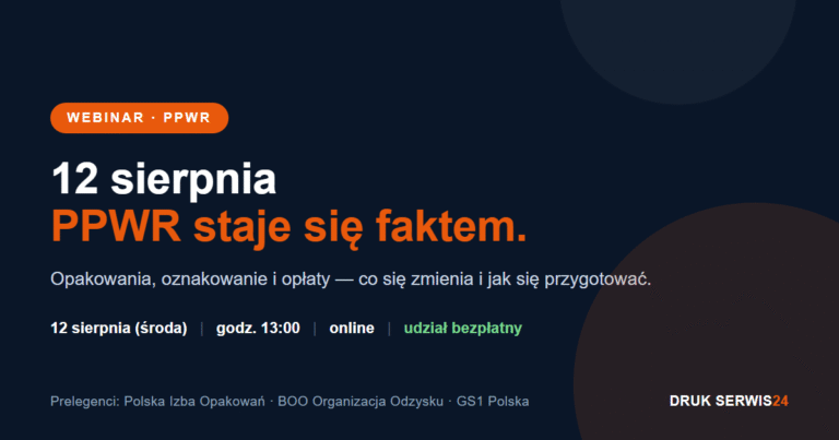Webinar 12 sierpnia: PPWR staje się faktem — oznakowanie, opłaty, standardy GS1